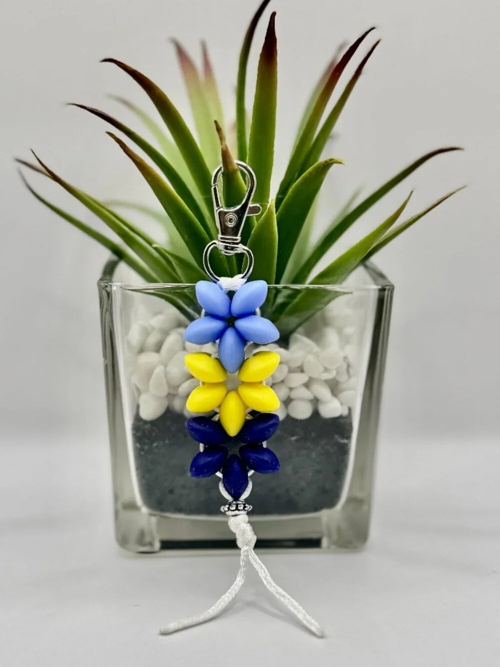 Silicone Bead Flower Keychain